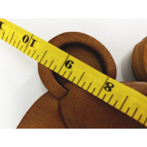 Vintage Teddy Bear Hand Inlaid Wood Wall Hanging Wall Decor Nursery - Picture 4 of 7